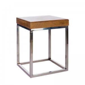 Table gigogne j-line - bois / metal naturel J-Line