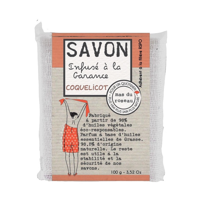 Savon Coquelicot - 100 g - Mas du roseau Mas du roseau
