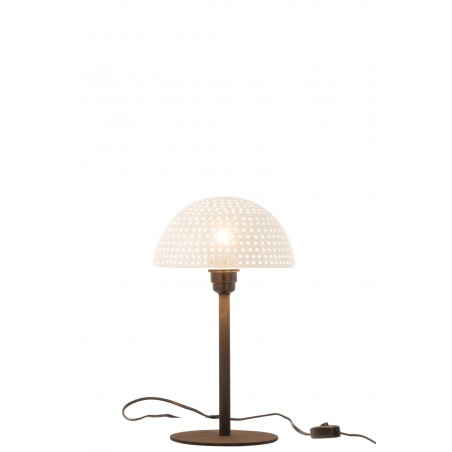 Lampe champignon perforée J-line - Blanche et noire J-Line