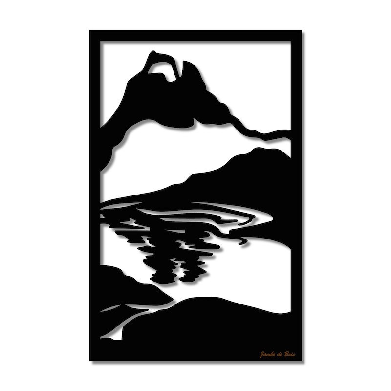 Balade des Lacs d'Ayous 35 x 22 cmJambe de bois - Noir Jambe de Bois