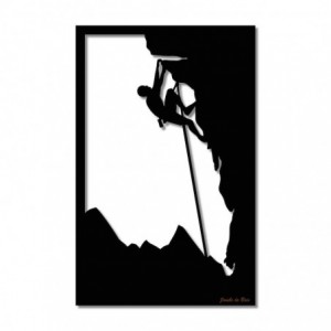 Grimpette sur Falaise 55 x 35 cm Jambe de bois - Noir Jambe de Bois