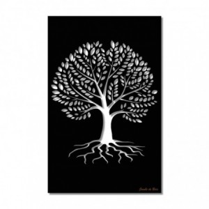 L'arbre de vie 55 x 35 cm Jambe de bois - Noir Jambe de Bois