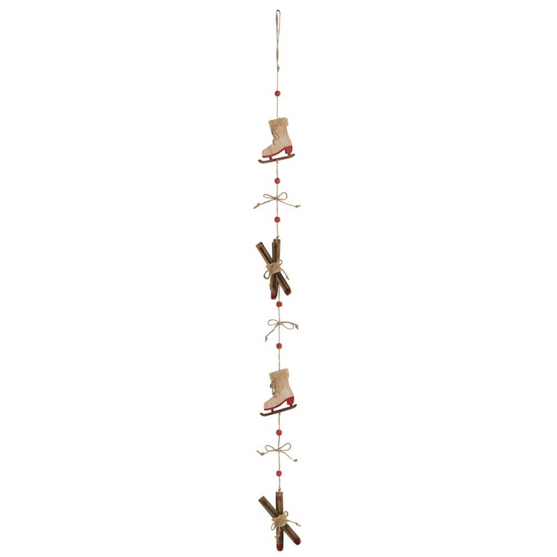 Guirlande Skis et Patins en bois - 120 cm