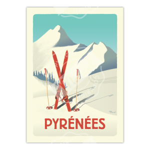 Affiche Ski Pyrénées - Marcel Travel Posters