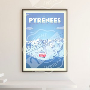 Affiche Téléphérique Pyrénées - Marcel Travel Posters