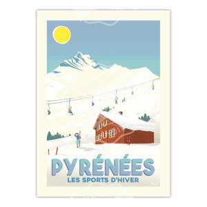 Affiche Chalet Pyrénées - Marcel Travel Posters