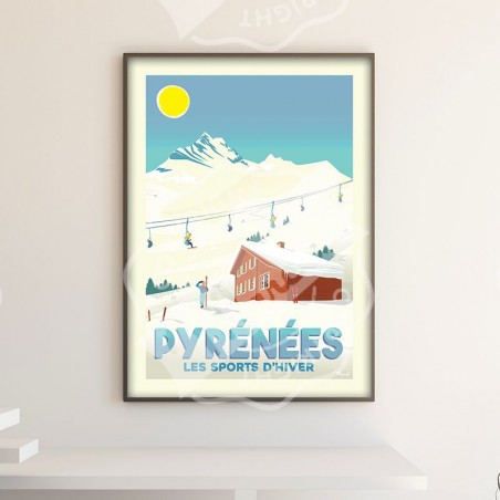 Affiche Chalet Pyrénées - Marcel Travel Posters