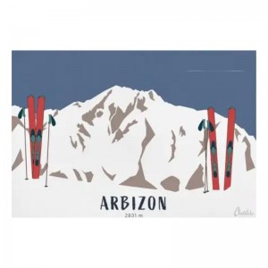 Affiche Pic de l'Arbizon - Clotilde C. Créations