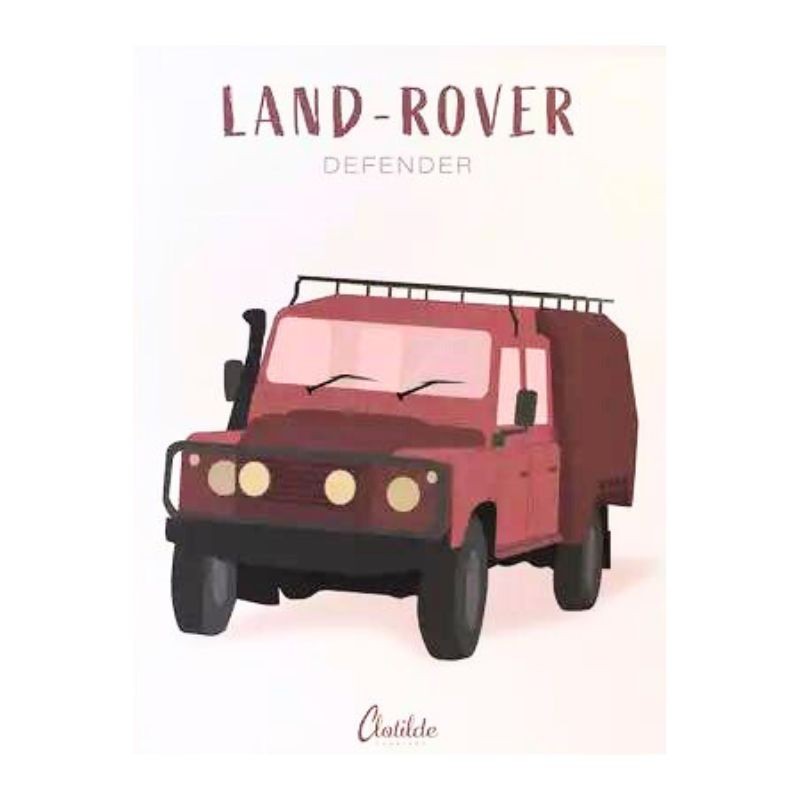 Affiche Land Rover Defender - Clotilde C. Créations
