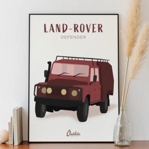Affiche Land Rover Defender - Clotilde C. Créations