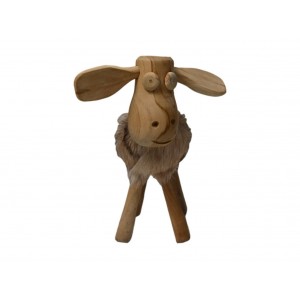 Mouton petit modèle -Assorti/Naturel-Peau de chèvre/Teck HSM Collection
