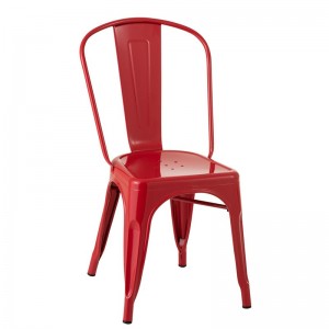 Chaise bistro j-line - metal rouge J-Line